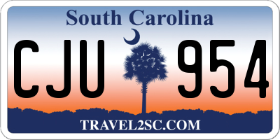 SC license plate CJU954