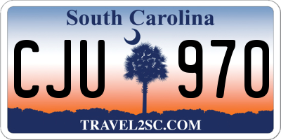 SC license plate CJU970
