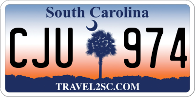SC license plate CJU974