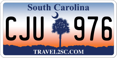 SC license plate CJU976
