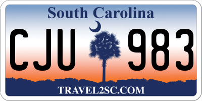 SC license plate CJU983