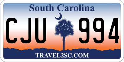 SC license plate CJU994