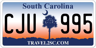 SC license plate CJU995