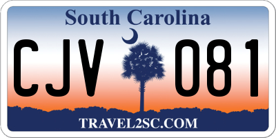 SC license plate CJV081