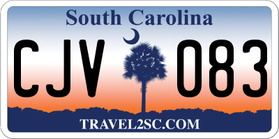 SC license plate CJV083