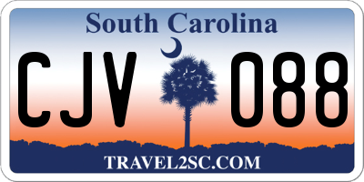 SC license plate CJV088