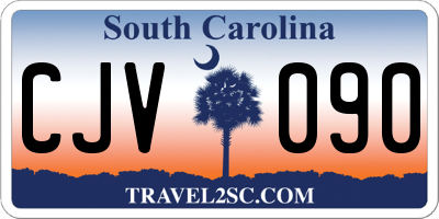 SC license plate CJV090