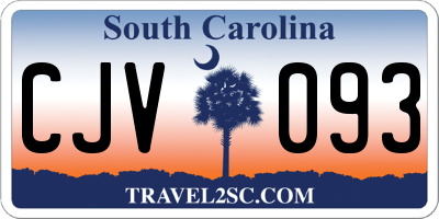 SC license plate CJV093