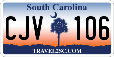 SC license plate CJV106