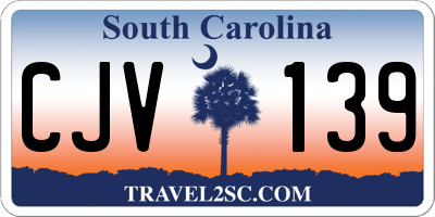 SC license plate CJV139