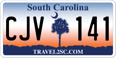 SC license plate CJV141