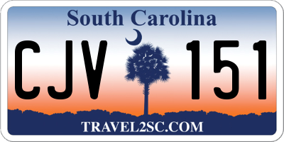 SC license plate CJV151