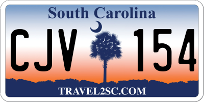 SC license plate CJV154