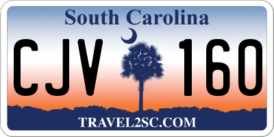 SC license plate CJV160