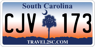 SC license plate CJV173