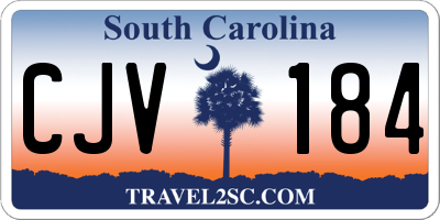 SC license plate CJV184