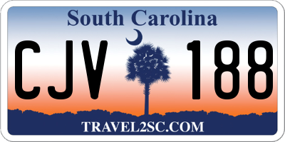 SC license plate CJV188