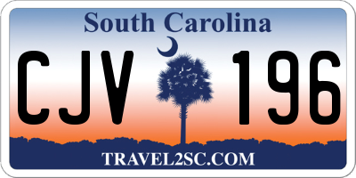 SC license plate CJV196