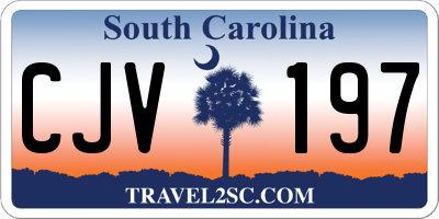 SC license plate CJV197