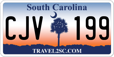 SC license plate CJV199