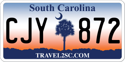 SC license plate CJY872