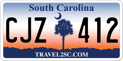 SC license plate CJZ412