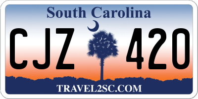 SC license plate CJZ420