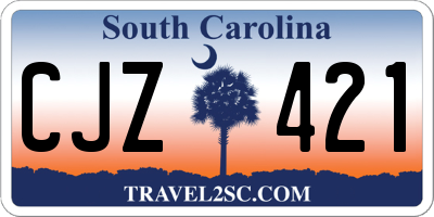 SC license plate CJZ421