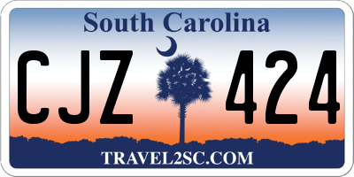 SC license plate CJZ424