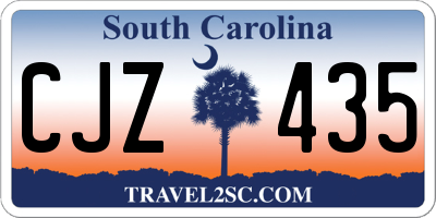 SC license plate CJZ435