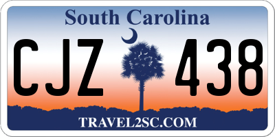 SC license plate CJZ438