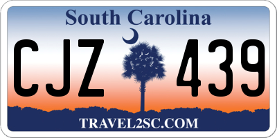 SC license plate CJZ439