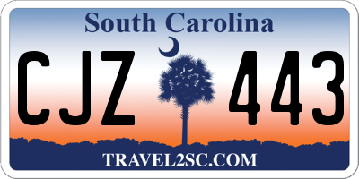 SC license plate CJZ443
