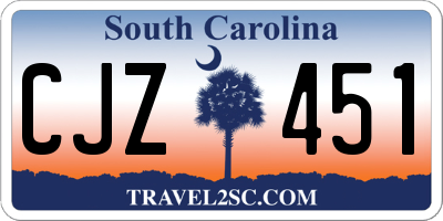 SC license plate CJZ451