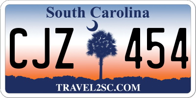 SC license plate CJZ454