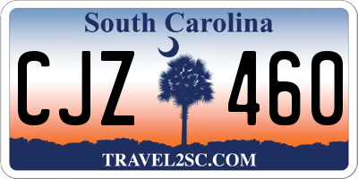 SC license plate CJZ460