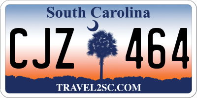 SC license plate CJZ464