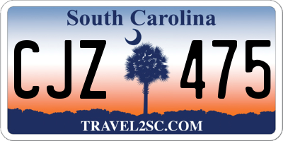 SC license plate CJZ475