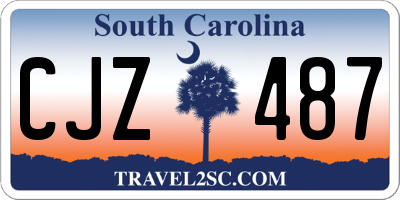 SC license plate CJZ487