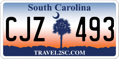 SC license plate CJZ493