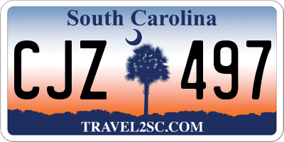 SC license plate CJZ497