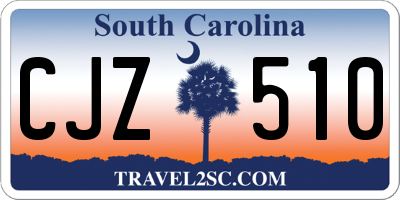 SC license plate CJZ510