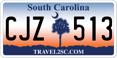SC license plate CJZ513