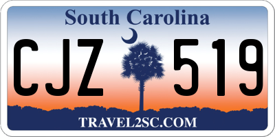 SC license plate CJZ519