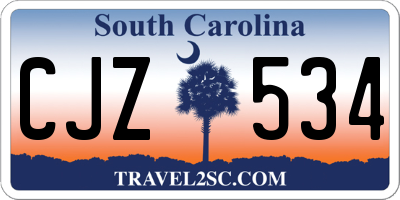 SC license plate CJZ534