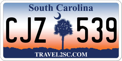 SC license plate CJZ539
