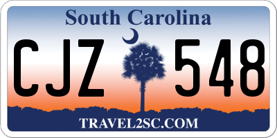 SC license plate CJZ548