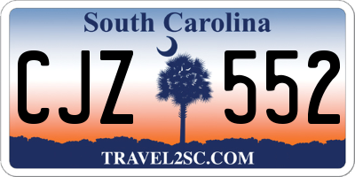 SC license plate CJZ552