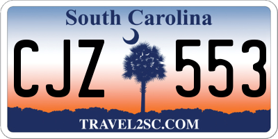 SC license plate CJZ553