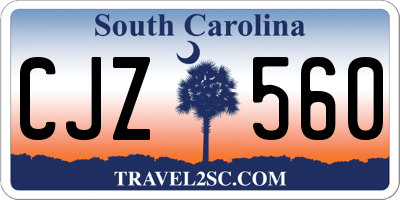 SC license plate CJZ560